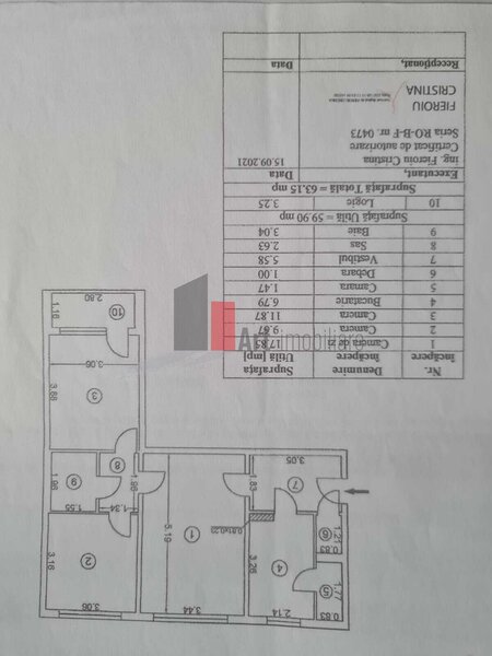 Piata Resita vanzare apartament 3 camere